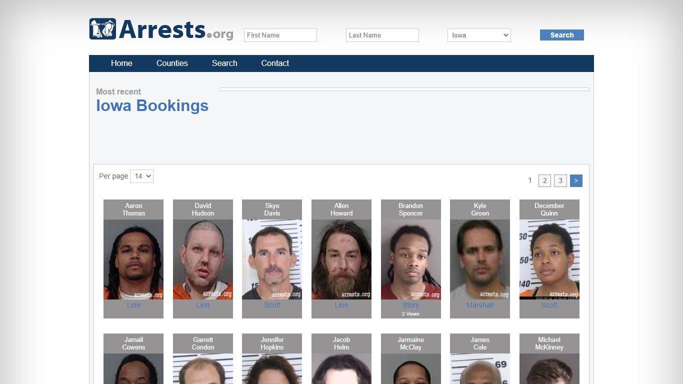 Iowa Arrests and Inmate Search